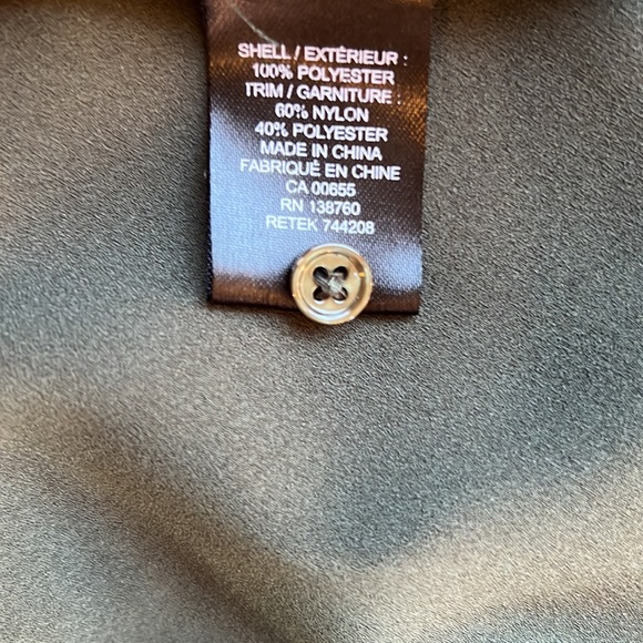 Blouse V neck style Dark green ribbed collar RW&Co - Picture 7 of 7